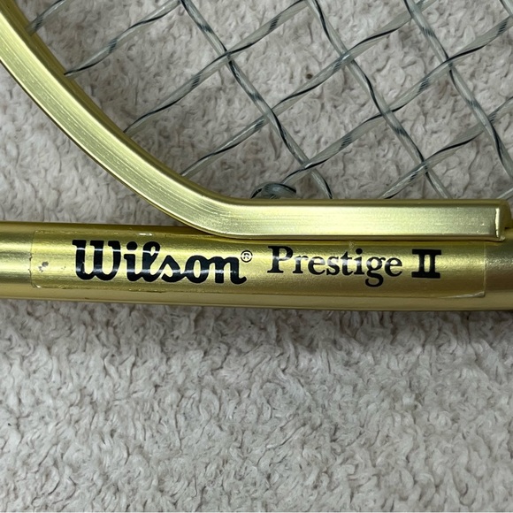 Vintage Wilson Prestige II Tennis/Racquetball Racket-Gold/Black-Grip Size 4 1/8 - Picture 2 of 8